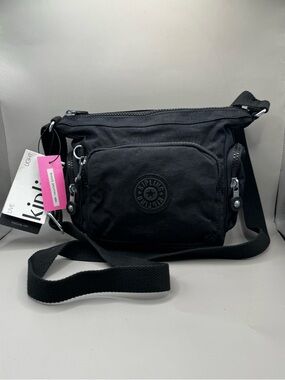 Kipling Black Nylon Mini Crossbody Bag